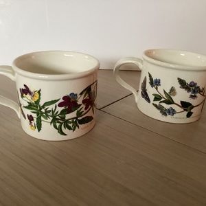 Portmeirion Botanic Garden Large Drum Coffee/Tea Cups—2 of different patterns